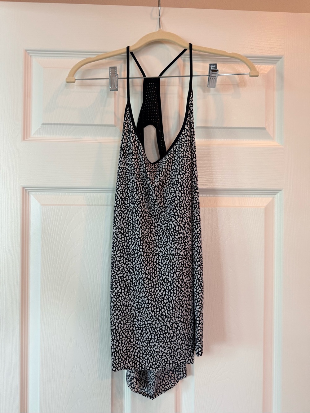 lululemon athletica Black and White Printed Strappy Tank